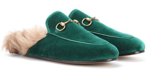 gucci fur slippers women& 39|Gucci female slippers.